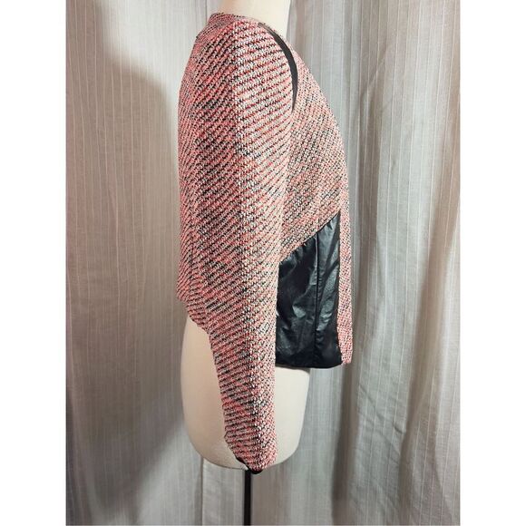 Faux Leather Knitted Modern Structured Blazer - Size S/M - Picture 5 of 5